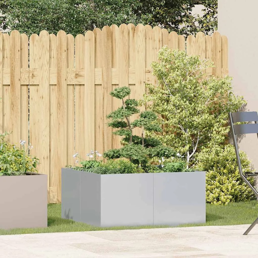 Planter 80x80x40 cm aço galvanizado