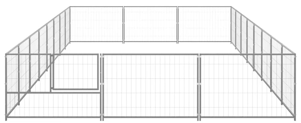 Canil para cães 24 m² aço prateado