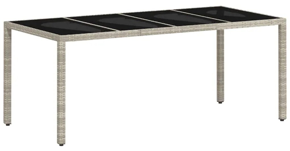 Conjunto de Jantar para Jardim 9 pcs Cinzento-claro