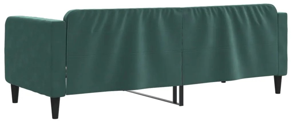 Sofá-cama 80x200 cm veludo verde-escuro