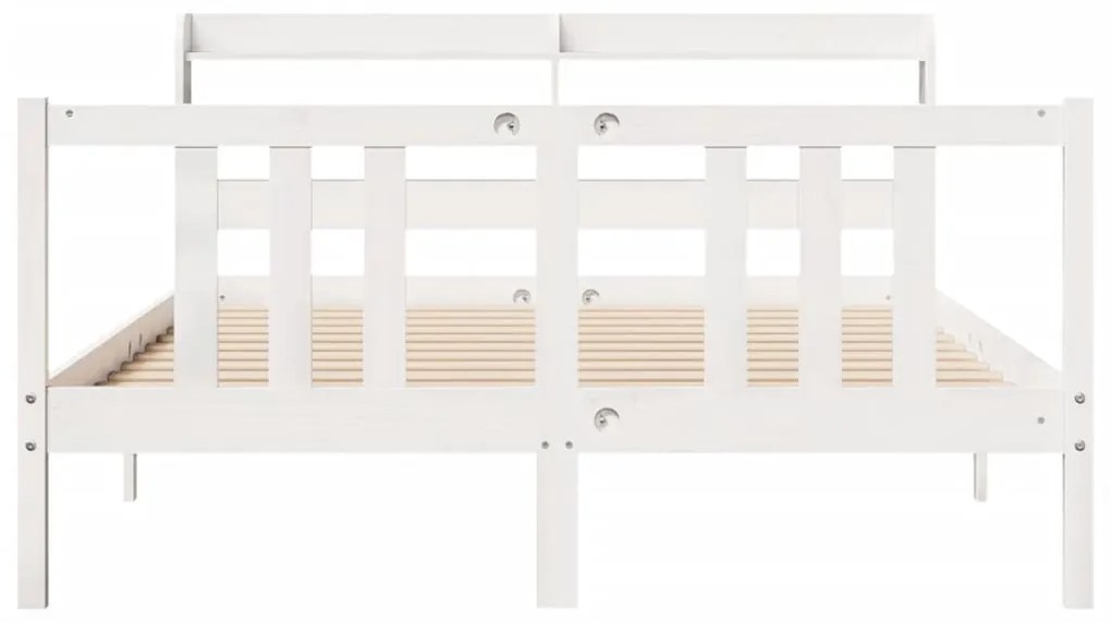 Estrutura de cama c/ cabeceira sem colchão 160x200 cm branco