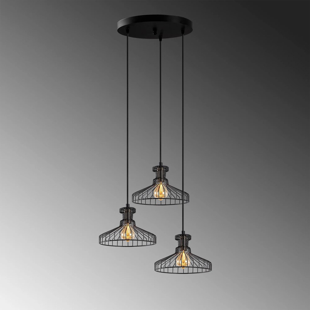 Candeeiro de Teto Events – Preto Antigo – 47 x 47 cm