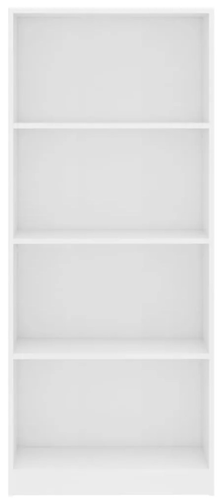 Estante com 4 prateleiras 60x24x142 cm contraplacado branco