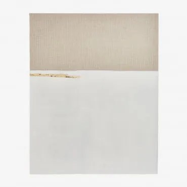 Quadro Decorativo 80x100 Cm Pintado À Mão Sobre Linho Com Relevo De Estuque Mivara B - Sklum