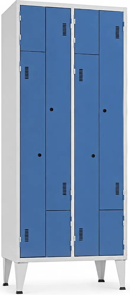 Cacifo Metálico Duplo em L 4 Portas 1900 × 775 × 500 mm com Cadeado