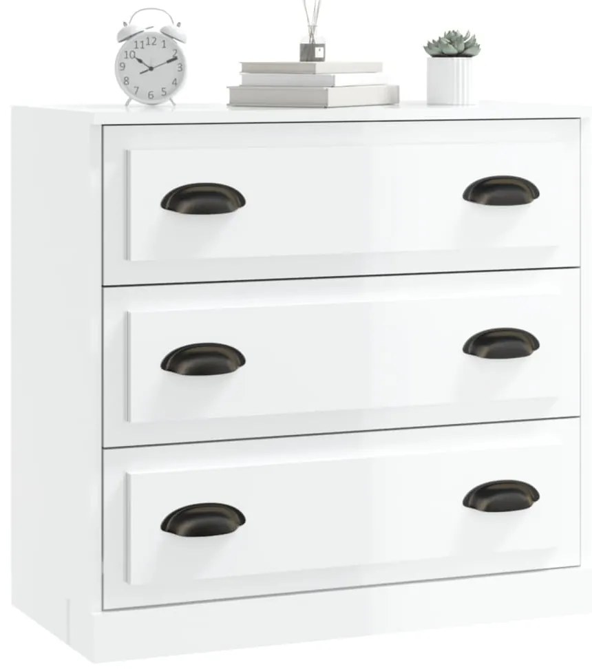 Aparador 70x35,5x67,5 cm derivados de madeira branco brilhante