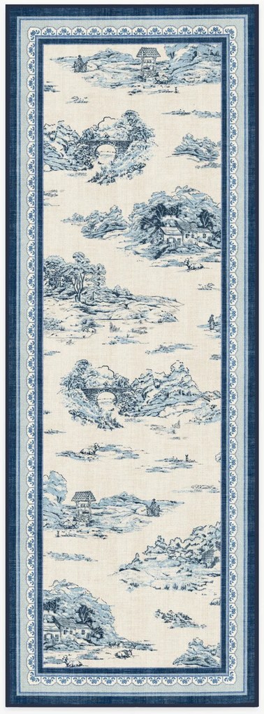 Passadeira lavável de pelo curto Provence Toile