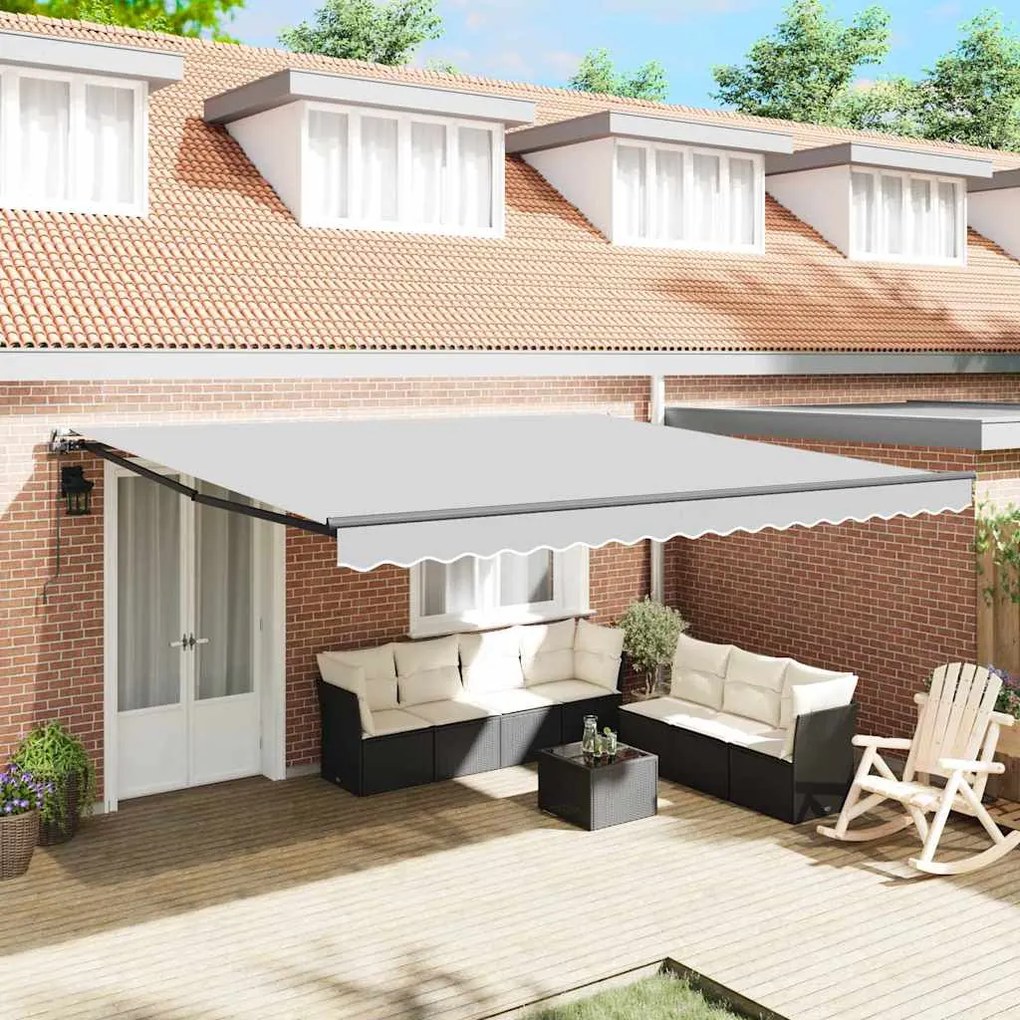 Toldo Manual Antracite 4 × 3,5 m Metal