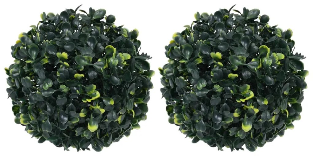 vidaXL Bolas de buxos artificiais 2 pcs 22 cm