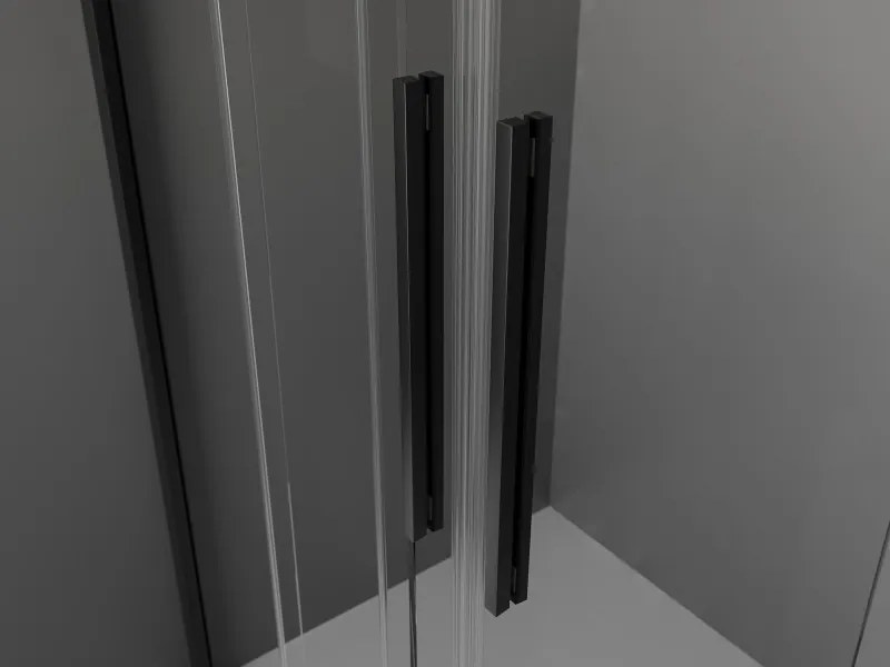 Mexen Velar L Duo cabine de duche deslizante 100 x 90 cm, transparente, preta - 871-100-090-02-03-70