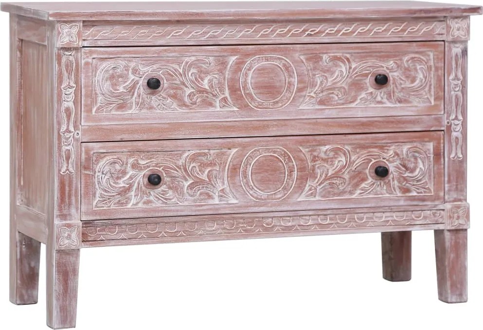 vidaXL Aparador com 2 gavetas 90x30x60 cm madeira de mogno maciça