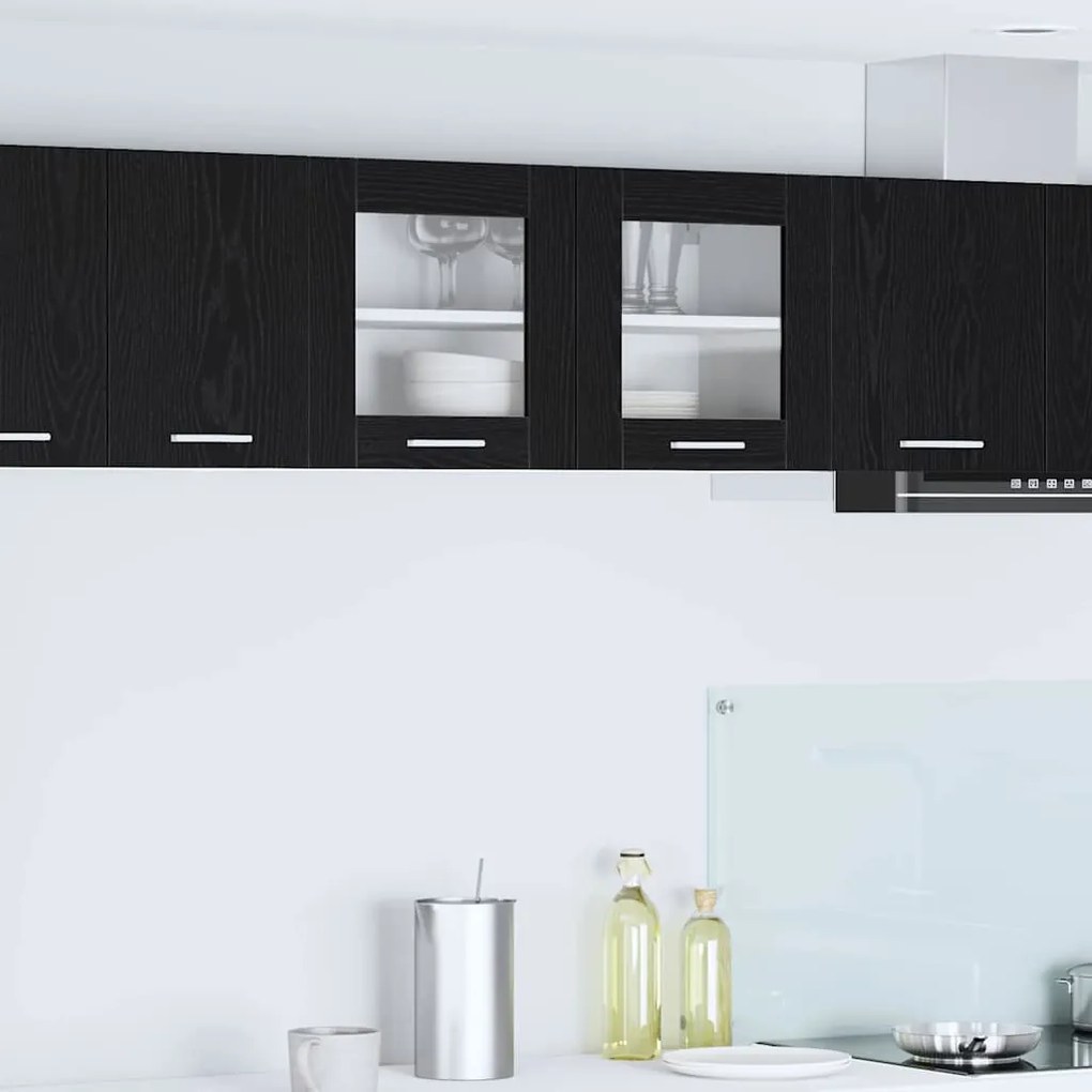 vidaXL Armário suspenso Carvalho Preto e Branco 80 x 31 x 40 cm