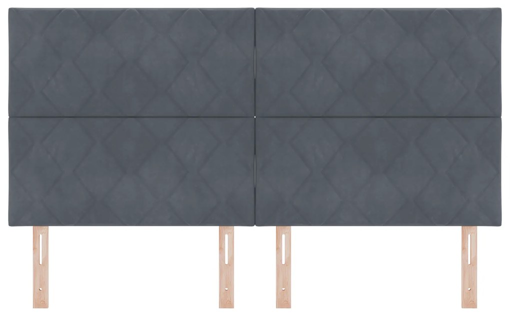 Cabeceira Design Blocos Diamentados Cinza Escuro 180 cm Veludo