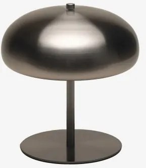 Lâmpada De Mesa Led Sem Fios Em Ferro Hilma Cinza Cromado - Sklum