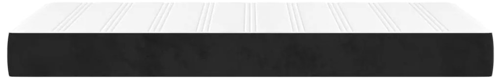 Colchão de molas ensacadas 100x200x20 cm tecido preto