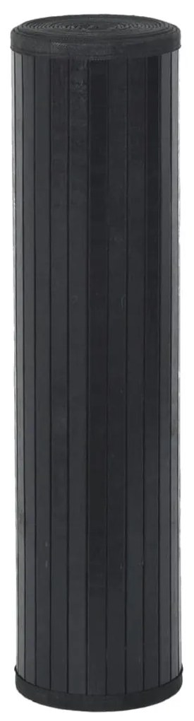 Tapete retangular 70x500 cm bambu preto