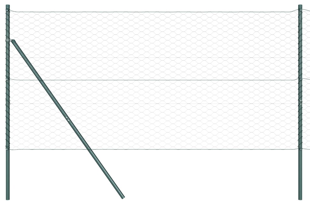 Cerca Hexagonal vidaXL Cinza 1.4x100 m Aço
