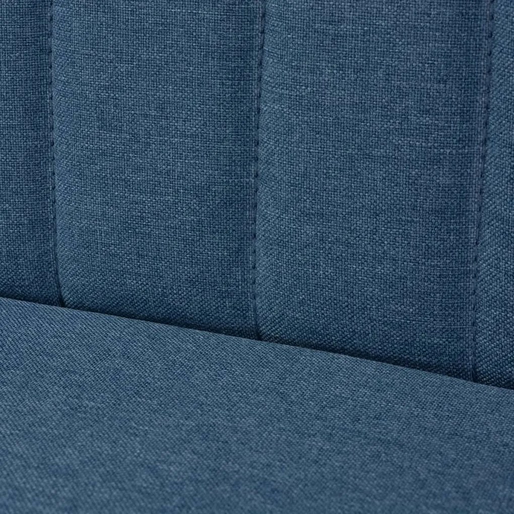 Sofá de tecido 117x55,5x77 cm azul