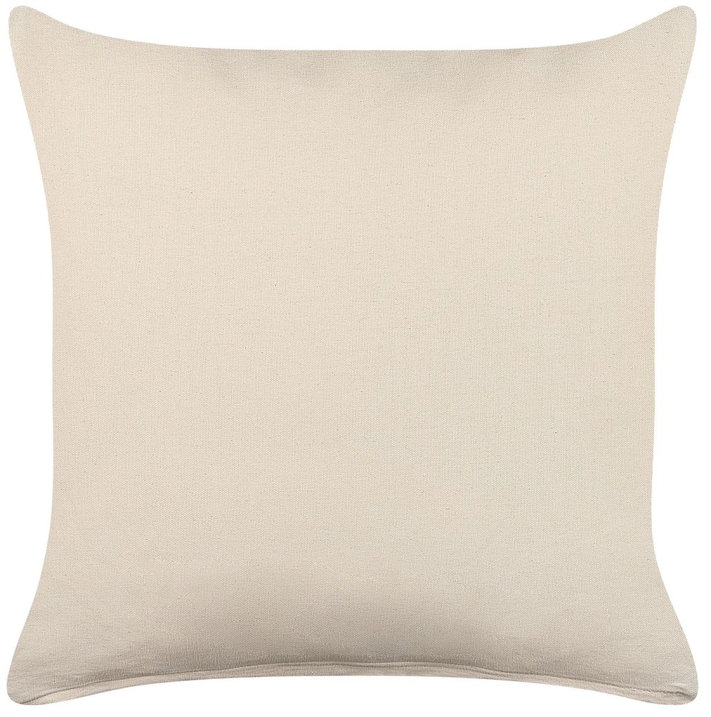 Almofada decorativa em algodão creme 45 x 45 cm HOWEA Beliani