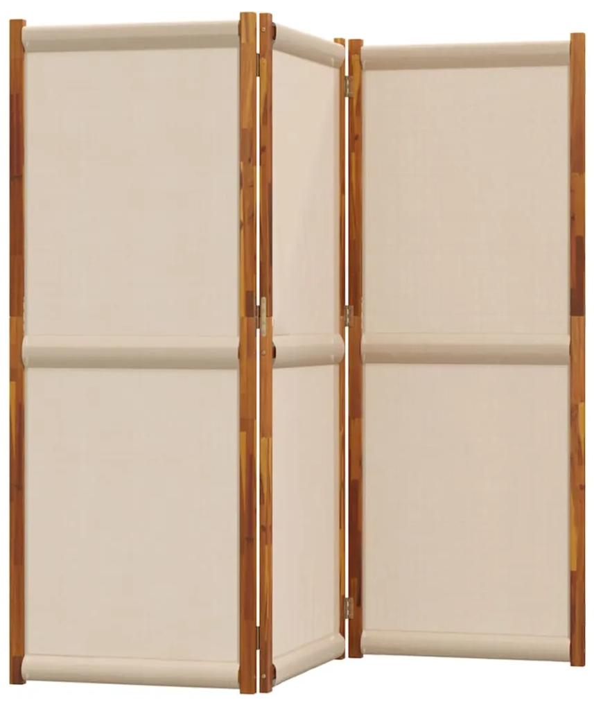 Divisória/biombo com 3 painéis 210x180 cm castanho-acinzentado
