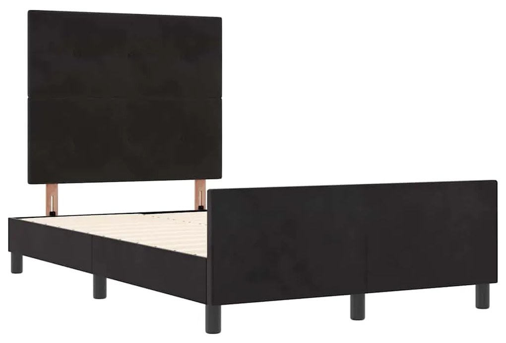 Cama vidaXL Preta 120x190 cm em Veludo