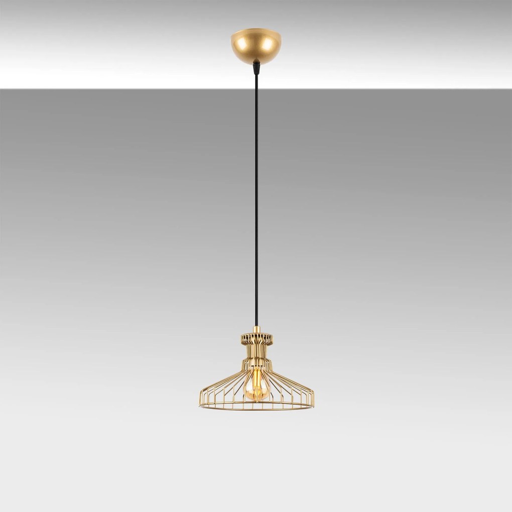 Candeeiro Chandelier Events – Dourado Brilhante – 23 x 23 x 129 cm