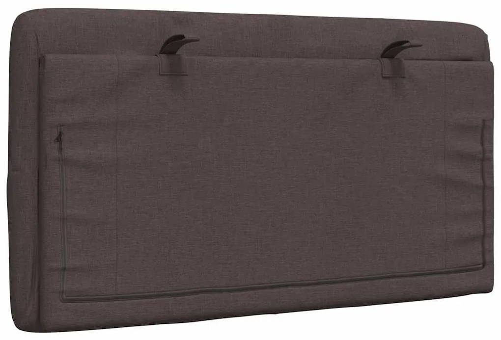 Almofadão de cabeceira 80 cm tecido castanho-escuro