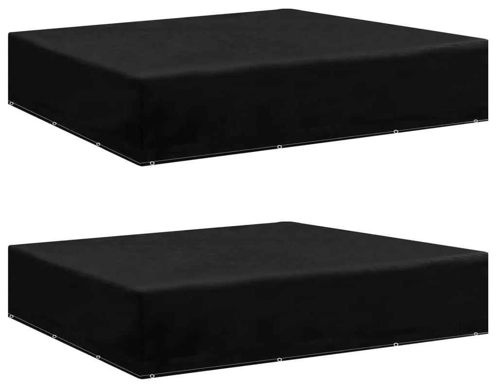 Capas para mobiliário de jardim 2 pcs c/ 12 ilhós 250x250x70 cm