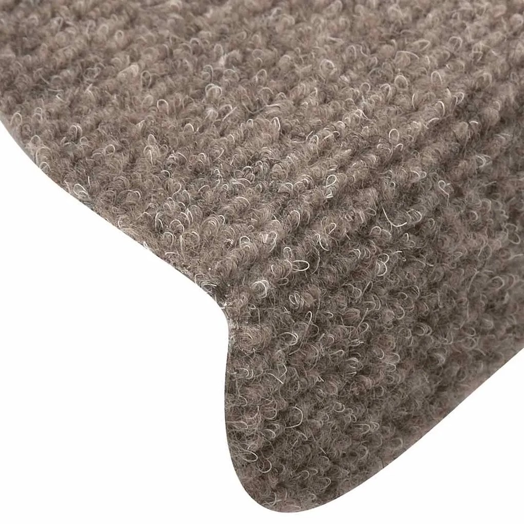 Tapetes de escada adesivos 30 pcs 56x17x3 cm creme