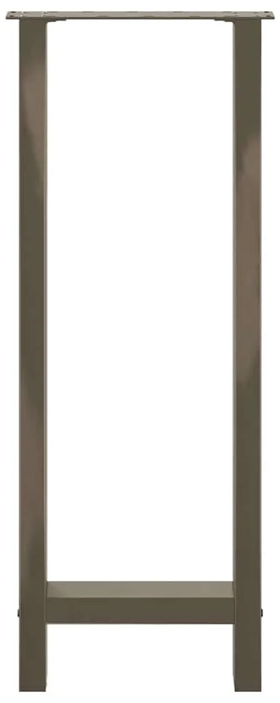 Pés de mesa de bar em aço natural, 2 peças, 50x (100-101) cm, aço