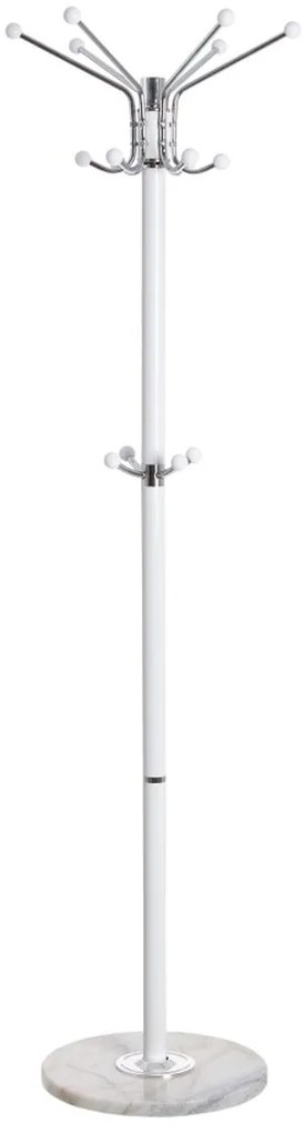 Staande Kapstok 37 X 37 X 186 cm Metal Branco Mármore