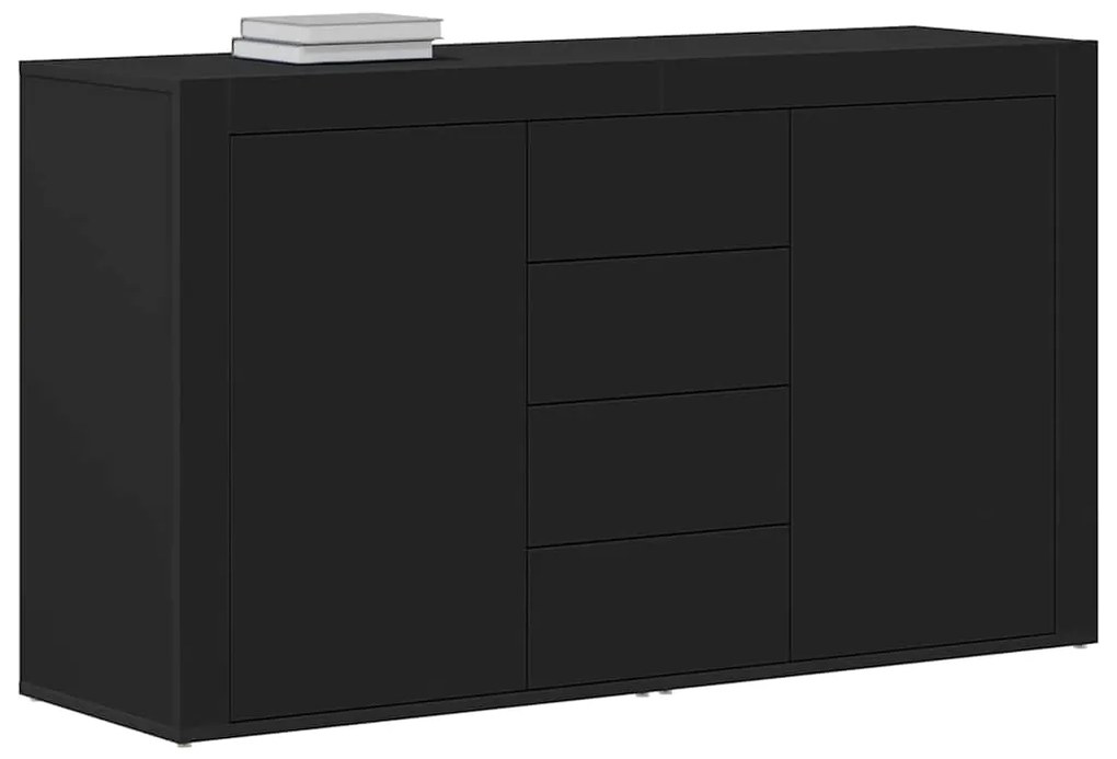 Buffet Lateral vidaXL Preto Madeira engenheirada 120 x 36 x 69 cm