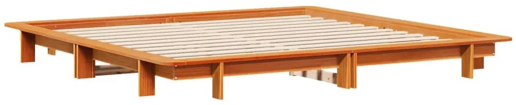 Cama sem colchão 180x200 cm pinho maciço castanho-mel