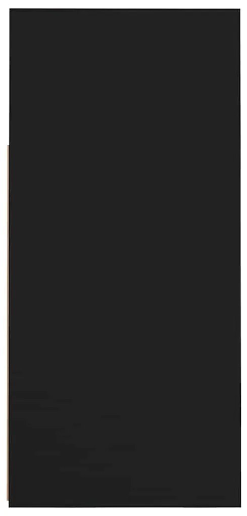 Aparador com luzes LED 80x35x75 cm preto
