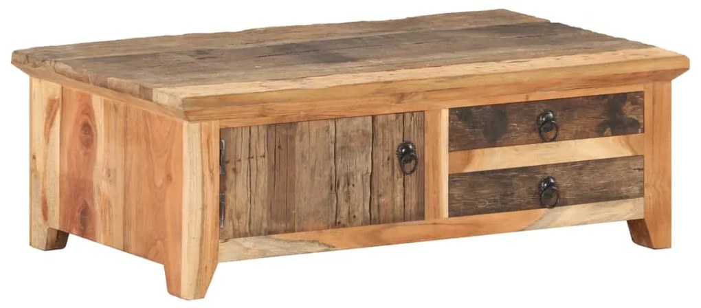 Mesa de centro 90x50x31 cm madeira recuperada maciça