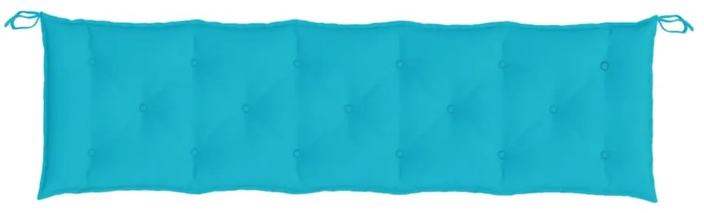 Almofadão p/ banco de jardim 180x50x7 cm tecido oxford turquesa