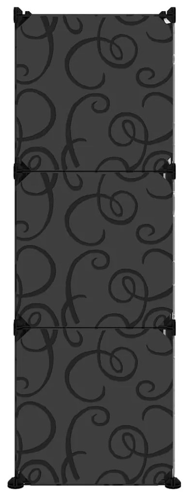 Sapateira 84,5x31x93,5 cm PP preto