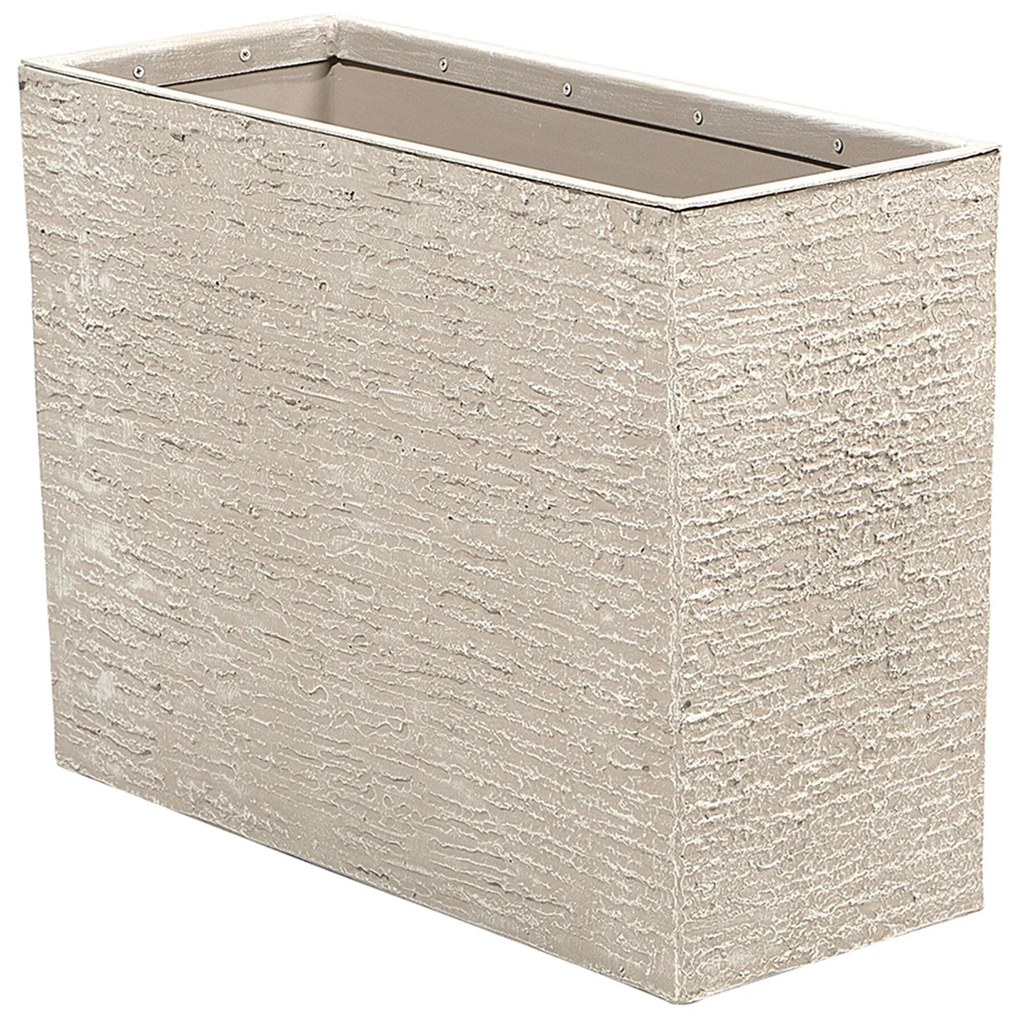 Vaso para plantas creme claro 25 x 60 x 45 cm EDESSA Beliani
