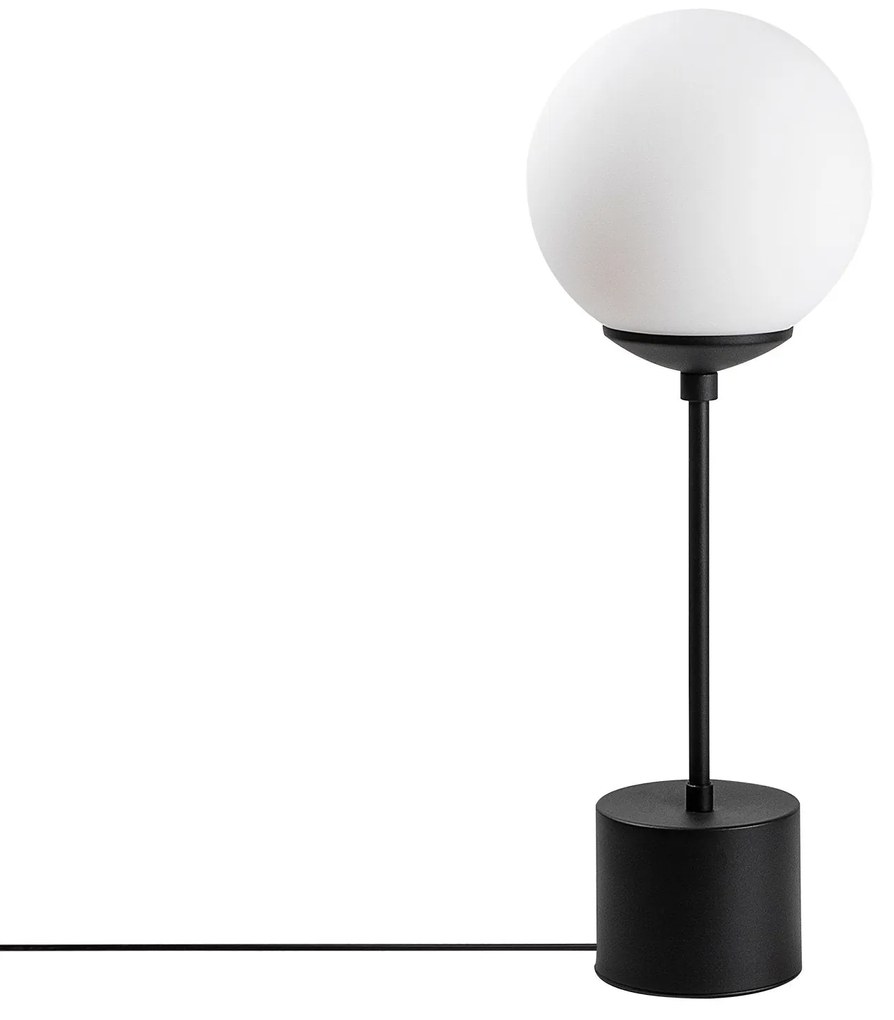 Candeeiro de Mesa Globo – Preto e Creme – 20 x 20 x 57 cm