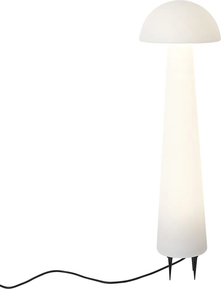 Candeeiro de exterior de pé branco 80 cm incl. LED IP44 - Fungi