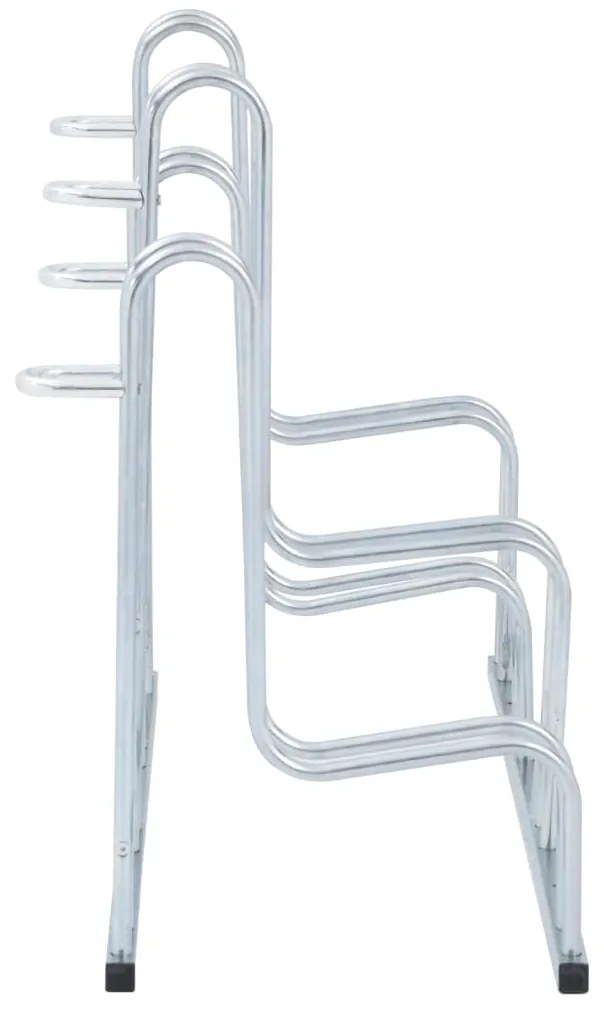 Suporte independente para 4 bicicletas aço galvanizado