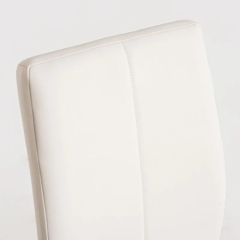 Conjunto de 2 Cadeiras Klima em Couro Artificial - Branco - Design Nór