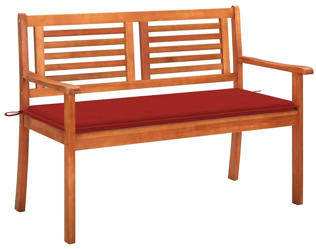 Banco de jardim 2 lugares c/ almofadão 120 cm eucalipto maciço