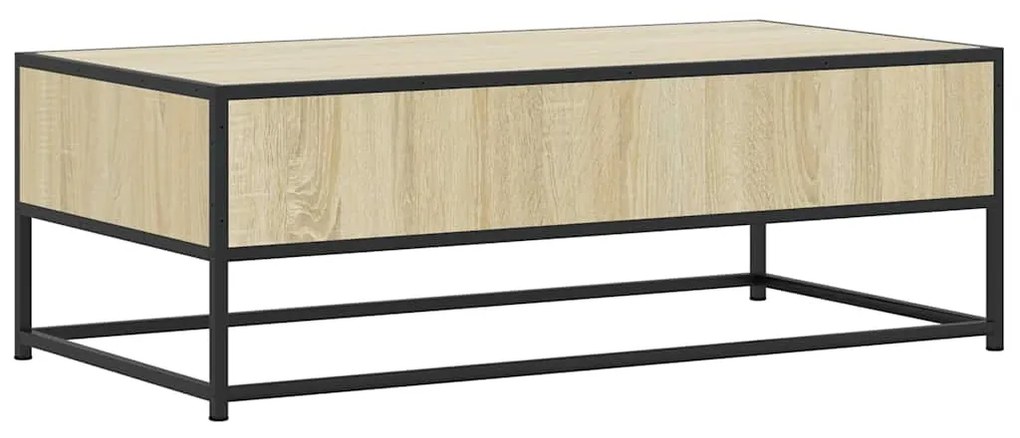 Mesa de centro 100x50x35cm deriv. madeira/metal carvalho sonoma