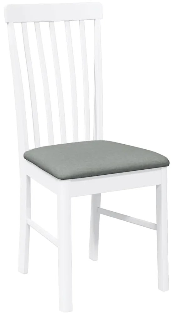 Cadeiras de jantar com almofadões 2 pcs madeira maciça branco