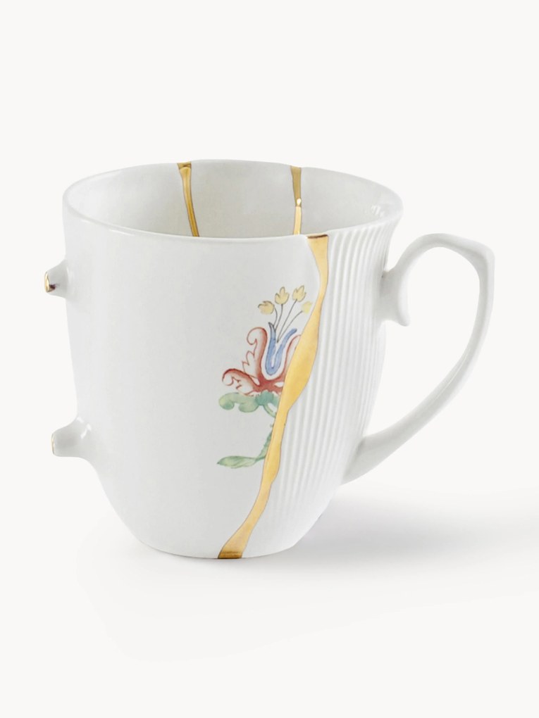 Caneca de porcelana de designer Kintsugi