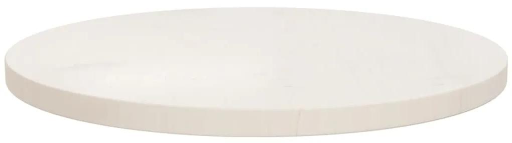 Tampo de mesa pinho maciço Ø50x2,5 cm branco
