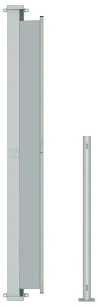 Toldo lateral retrátil para pátio 200x300 cm cinzento