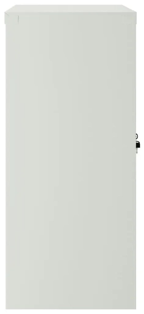 Armário de escritório com 2 portas 90 cm aço cinzento