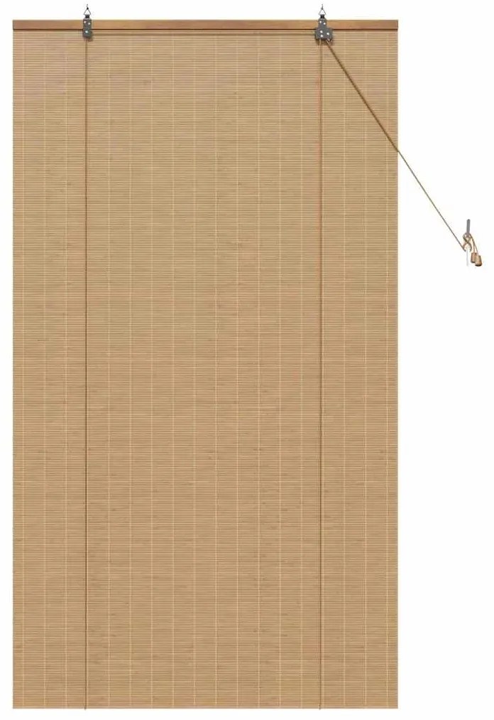 Persianas e Sombras de Janela Marrom Claro 90 x 160 cm Bambu